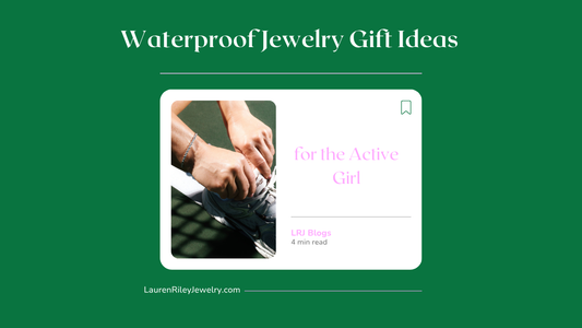 Blog preview for Waterproof Jewelry Gift Ideas for the Active Girl featuring a woman tying her sneaker while wearing a twisted rope bracelet from Lauren Riley Jewelry