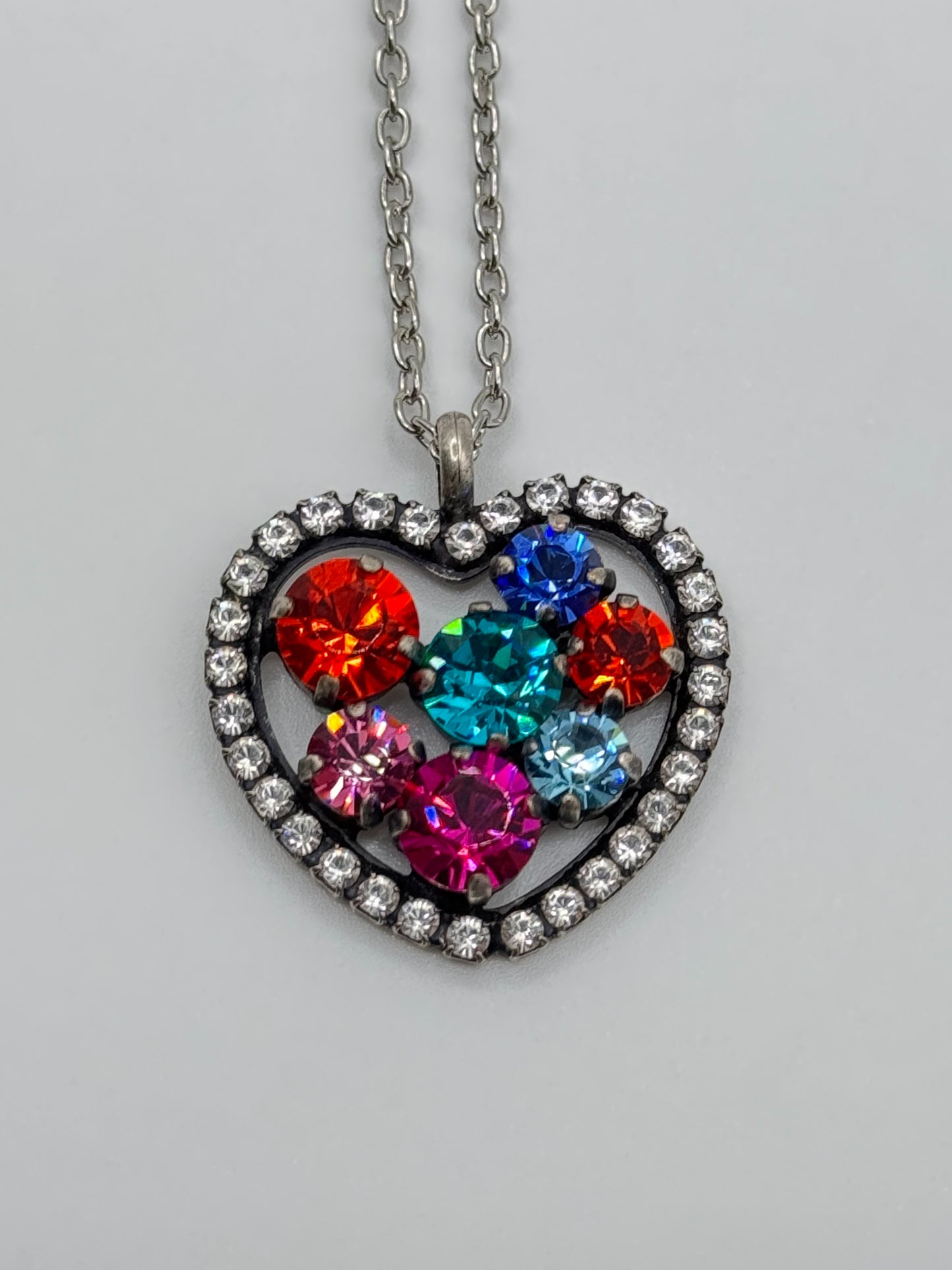 Multicolored Heart Necklace - Lauren Riley Jewelry