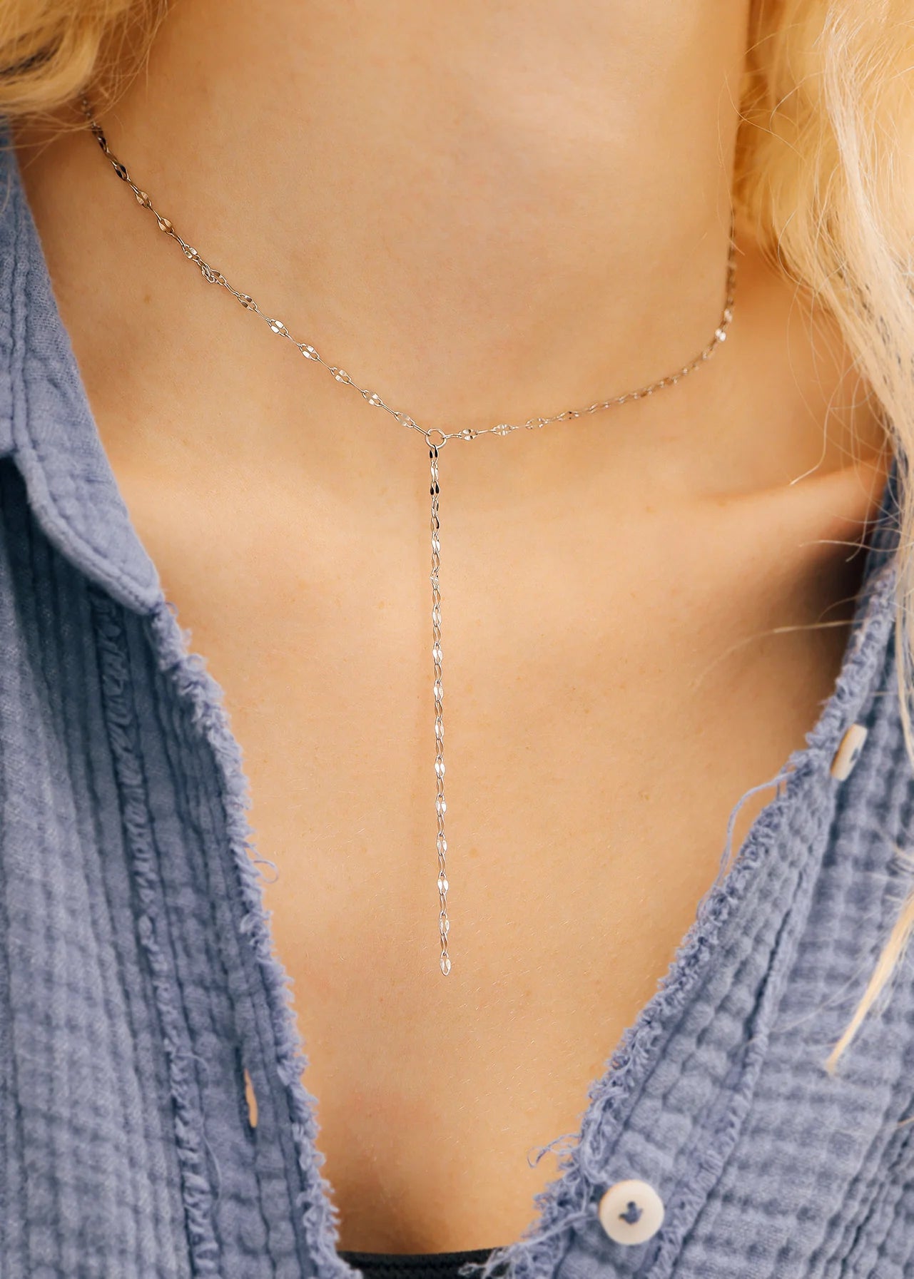 Shimmering Drop Necklace - Lauren Riley Jewelry