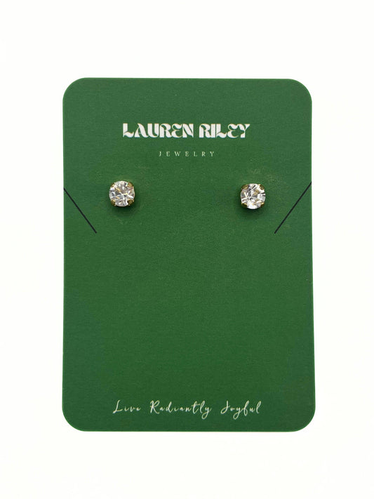 Handcrafted Diamond Hue Czech Preciosa Crystal Stud Earrings