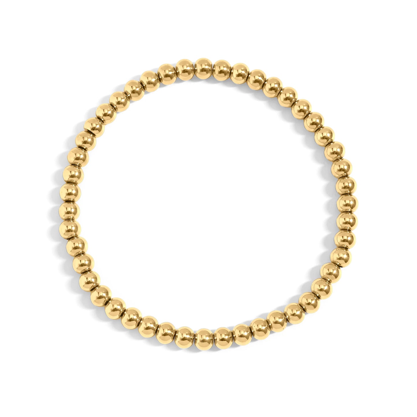 18K Gold Bead Stretch Bracelet - Lauren Riley Jewelry