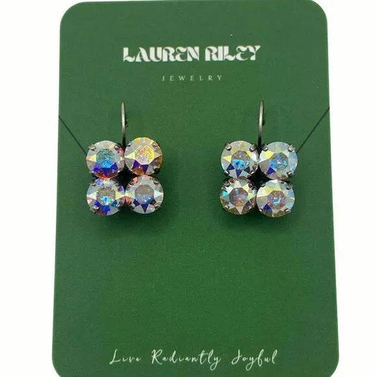 Handcrafted Aurora Borealis Austrian Swarovski Crystal Drop Earrings