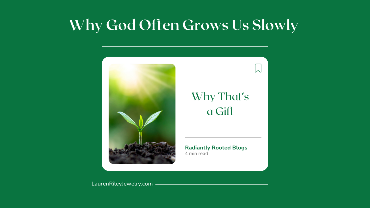 A small green plant sprouting from soil in sunlight symbolizing spiritual growth, patience, and trusting God’s timing during seasons of waiting.