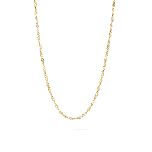 18k gold Singapore chain necklace – waterproof, tarnish-free, and hypoallergenic jewelry from Lauren Riley Jewelry