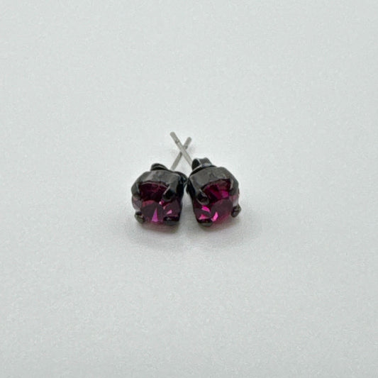 Berry Noir Stud Earrings - Lauren Riley Jewelry