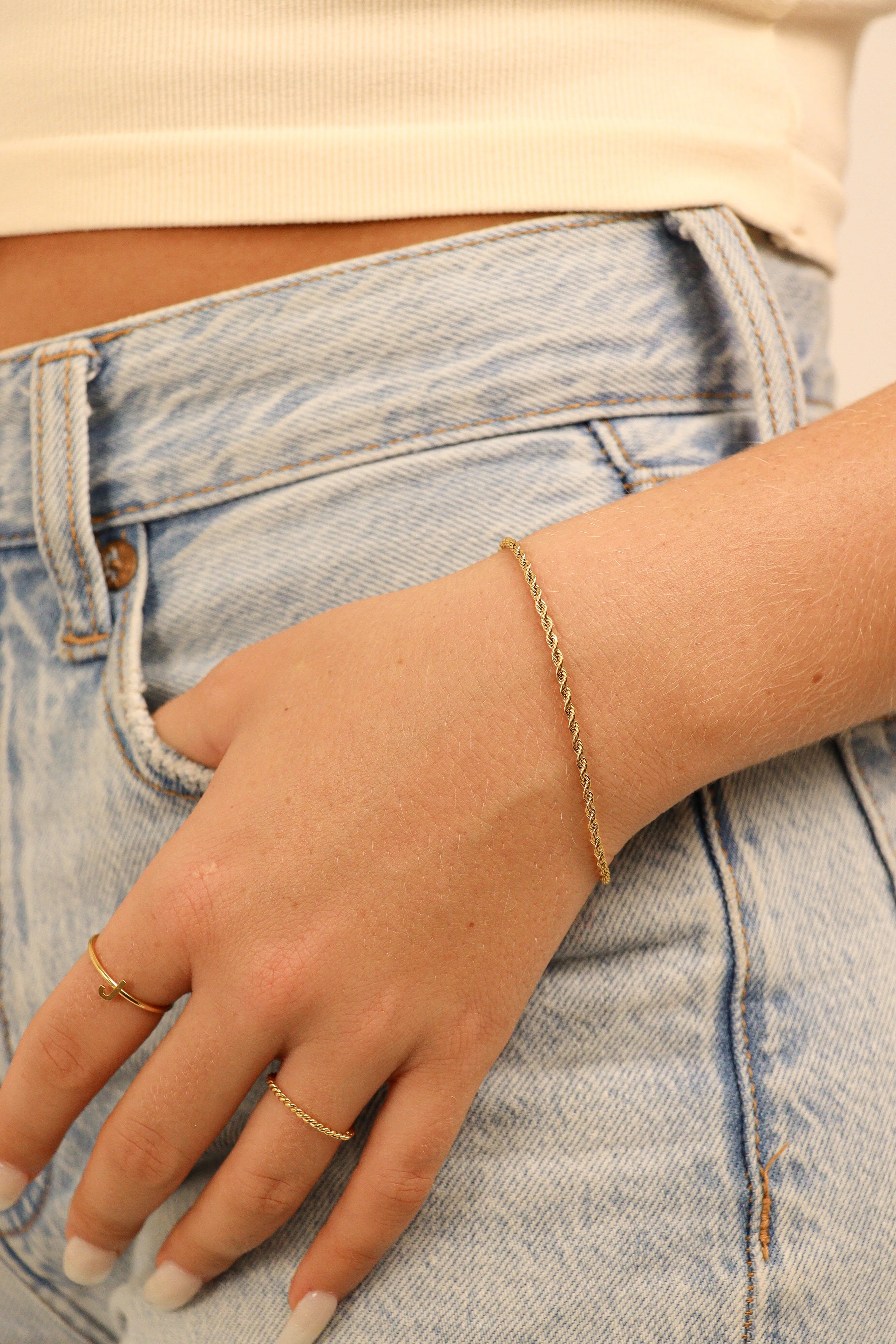 Twisted Rope Bracelet - Delicate - Lauren Riley Jewelry