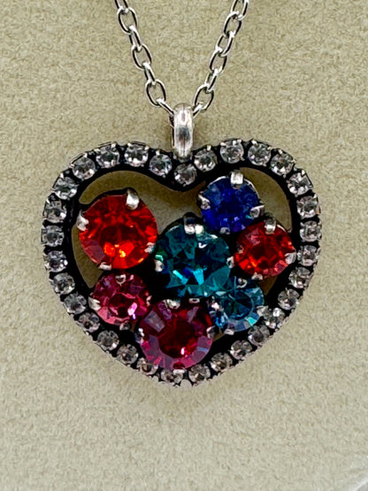 Multicolored Heart Necklace - Lauren Riley Jewelry