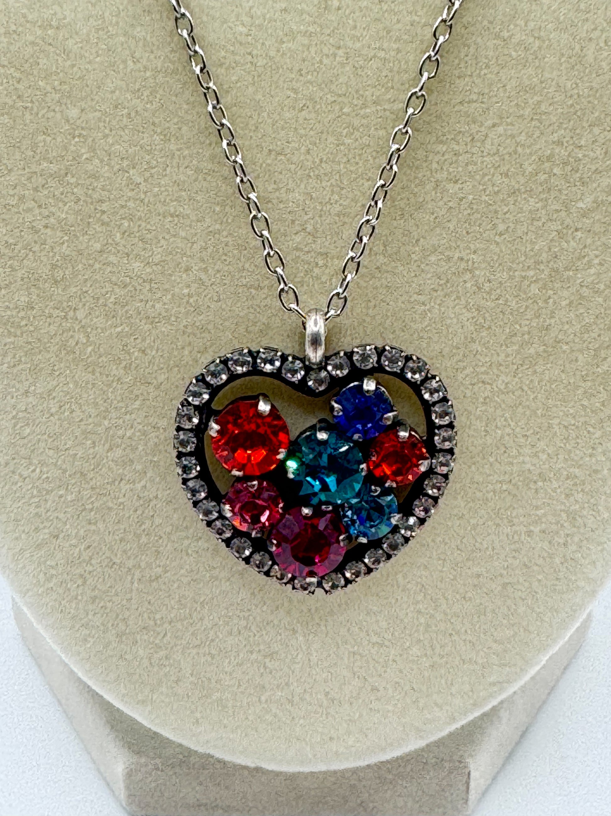 Multicolored Heart Necklace - Lauren Riley Jewelry
