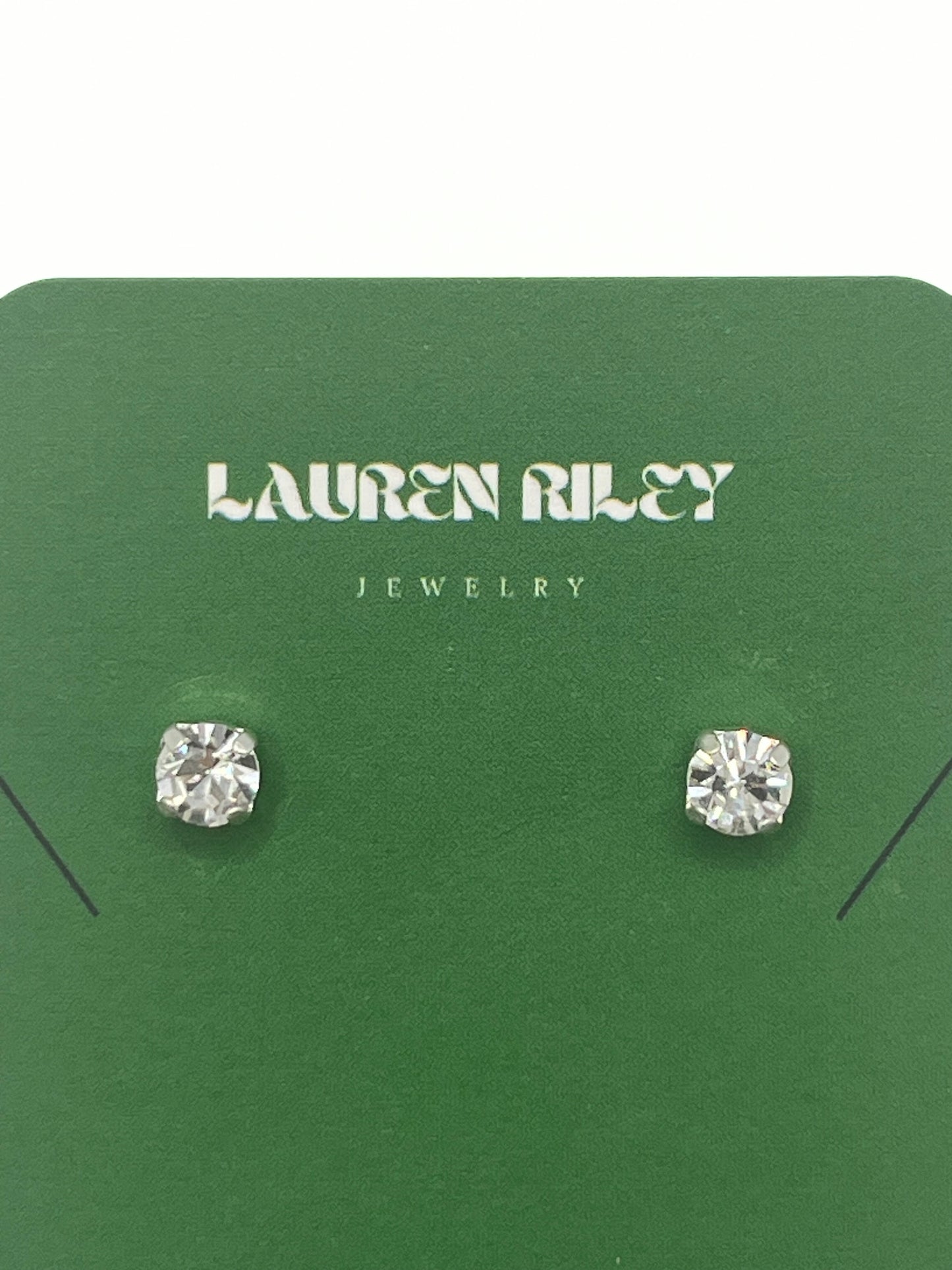 Handcrafted Diamond Hue Czech Preciosa Crystal Stud Earrings