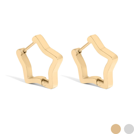 Star Huggie Hoops - Lauren Riley Jewelry