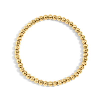 18K Gold Bead Stretch Bracelet - Lauren Riley Jewelry