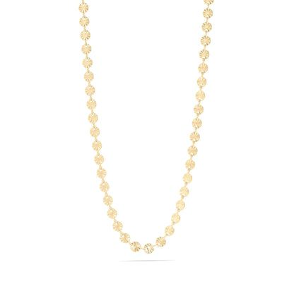 Gold sunburst chain necklace made with 18k PVD, waterproof and hypoallergenic, 18-inch length with 2-inch extender – elegant and tarnish-free fashion jewelry