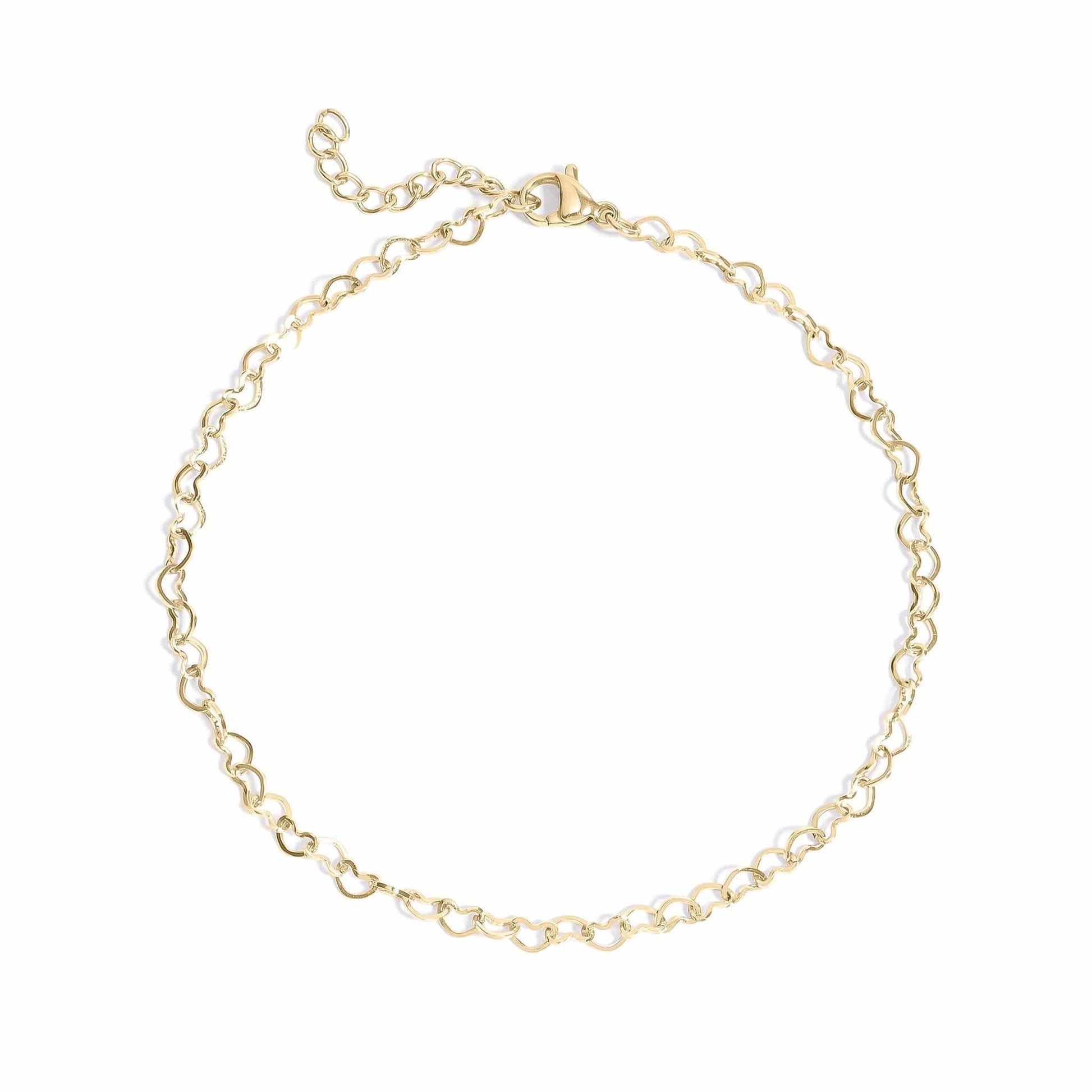 Gold waterproof twisted chain anklet – minimalist 18k PVD gold anklet for women, hypoallergenic and tarnish-resistant, perfect for summer, beachwear, and everyday layering