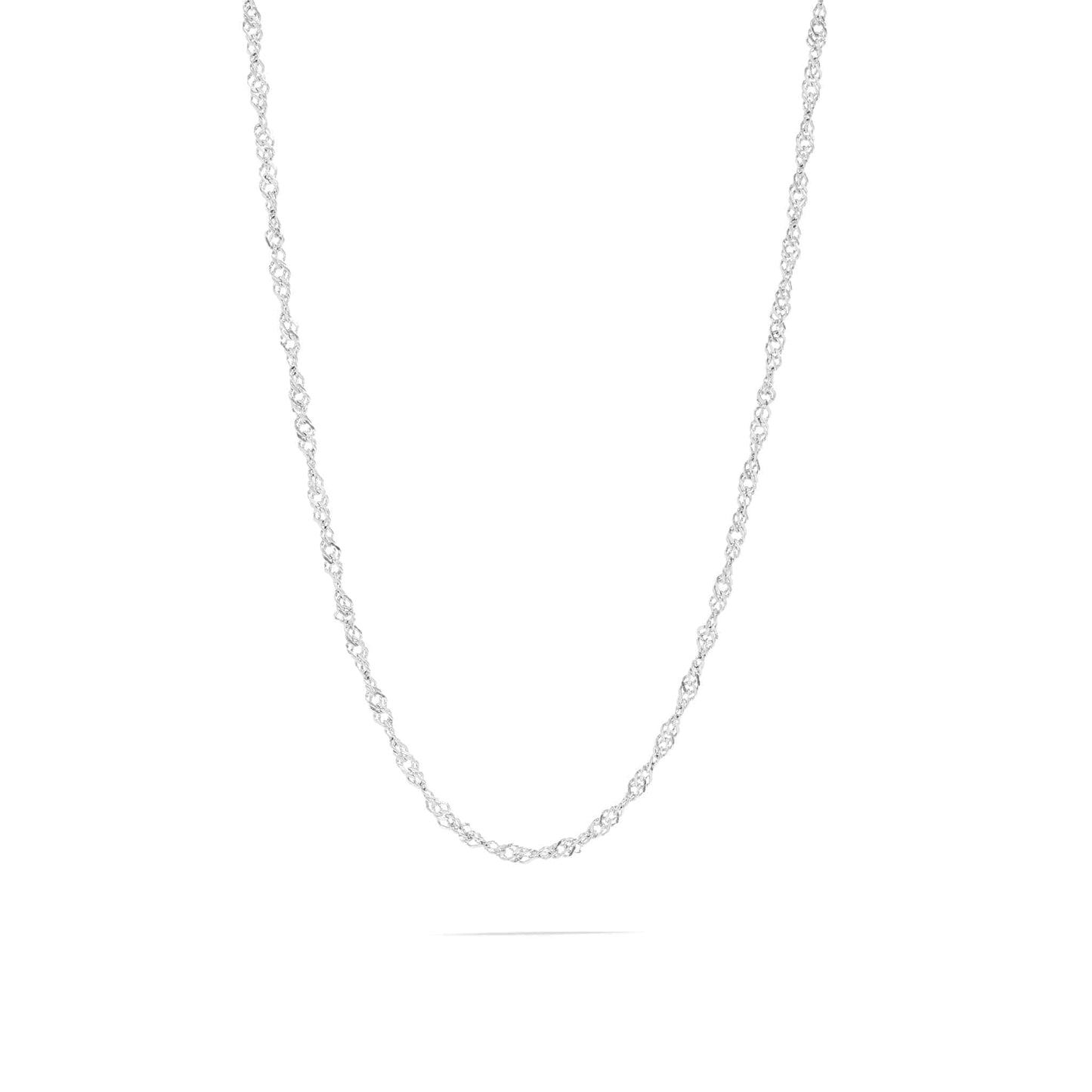 Silver Singapore chain necklace – waterproof, tarnish-free, and hypoallergenic jewelry from Lauren Riley Jewelry